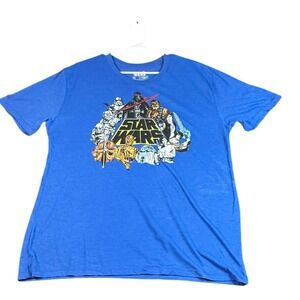 Star Wars Graphic T-Shirt Crew Neck Short Sleeve Blue‎ XL